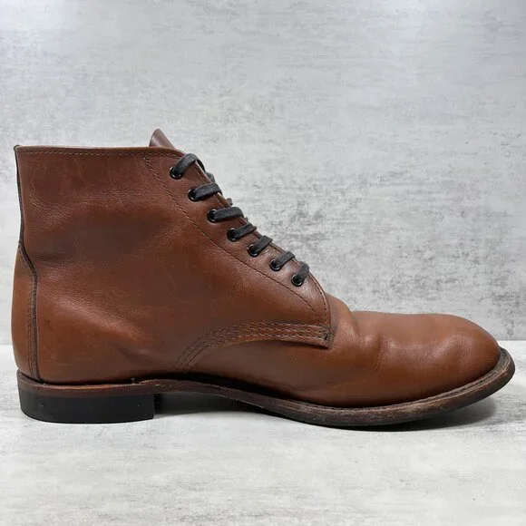Red Wing Sheldon 9073 Teak Featherstone Made in USA Boots - Men's Size 11.5 D